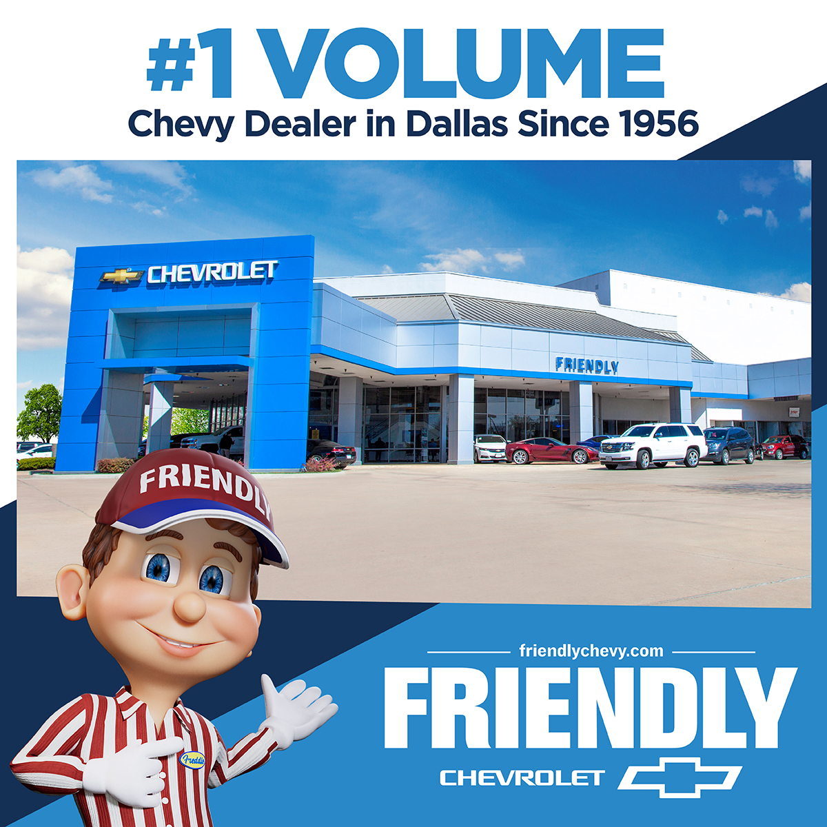 friendlychevy's tweet photo. Friendly Chevrolet🚘 has been the #1 Volume Chevy Dealer in Dallas Since 1956🤠
Find out why more people in Dallas choose Friendly Chevy✅ (link in bio)
#FriendlyChevy #FriendlyChevrolet #DriveFriendly #DriveFriendlyDallas #Chevrolet #Chevy #Dallas #DFW #ChevroletUSA https://t.co/8mwoNnibC1