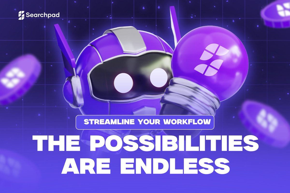 searchpad_app's tweet photo. Monday is here.

It's a new week, and just like with Searchpad, the possibilities are endless. 

Bet on yourself. Bet on Searchpad.🔮 https://t.co/Gx5wL4U7KP