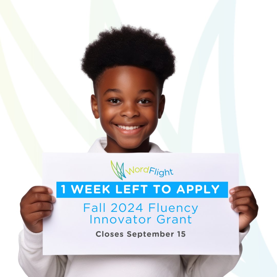 Time is running out! ⏳ Take a new, science-backed approach to helping students achieve fluency by focusing on a commonly missing foundational skill. 🔎 Apply for the Fluency Innovator Fall 2024 Grant to receive a fully funded subscription to WordFlight. 

hubs.li/Q02NCLFW0