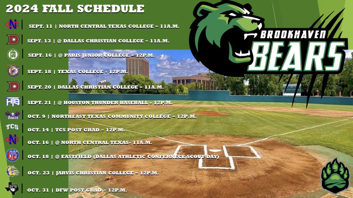 🚨 2024 FALL SCHEDULE 🚨
#GoBears 🐻