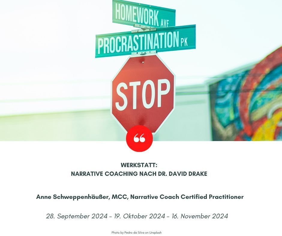 Die nächste virtuelle Werkstatt "Narratives Coaching" nach Dr. David Drake mit Anne Schweppenhäußer, MCC, startet am 28. September 2024. Mehr Informationen gibt es hier buff.ly/3YaPefe #narrative coaching
