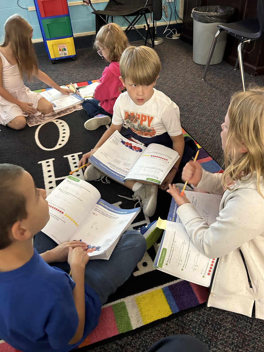 RyanSouza_9009's tweet photo. During the math block today, 2nd Graders in Mrs. Goldesberry's class were engaged in mathematical discourse about using the Doubles +1 strategy.  Nice work, @JamieG6708! https://t.co/ko2SyhvM86