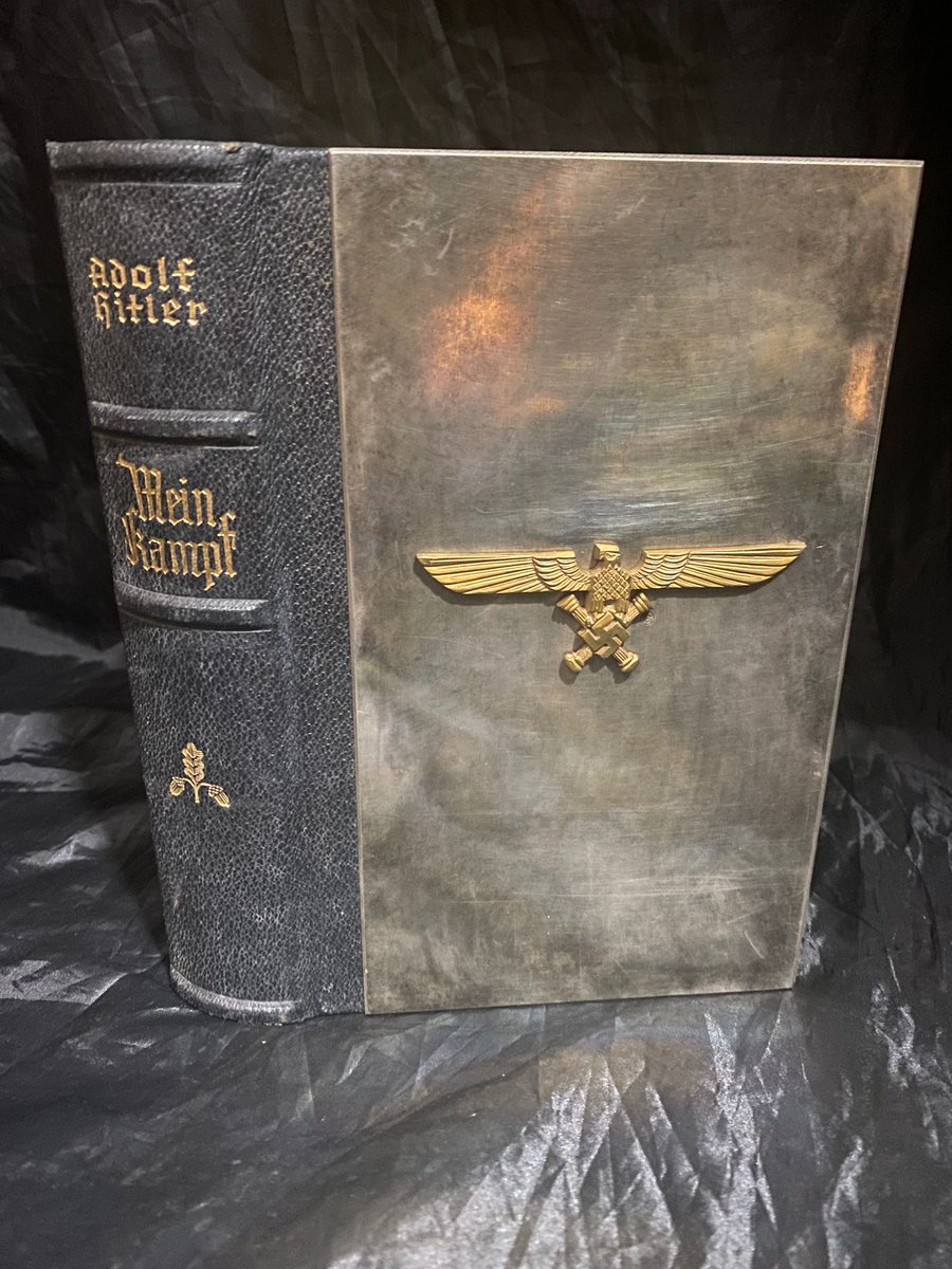 ChaseMilitaria's tweet photo. One of the kind Herman Goring Mein Kampf, which will be added to https://t.co/gYpRP1VLcf soon to go with the other rare items we have. https://t.co/HvgpLTRqp2
