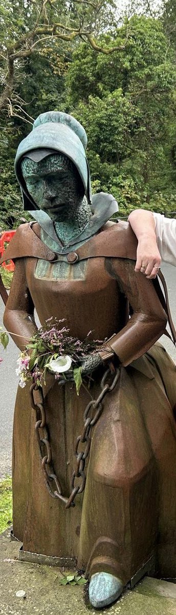 Maria264506501's tweet photo. This week I met #AliceNutter who was accused of #Witchcraft along with the other so called #PendleWitches who were #hanged at #LancasterCastle in 1612. Today it’s #TransWomen and #Refugees who are being vilified in the same way. What a shame. https://t.co/39Qa6Kte0U