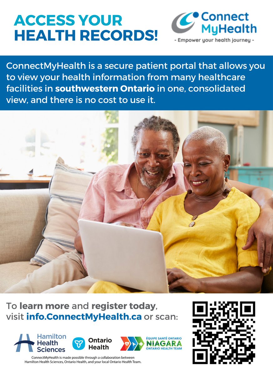 Stay in control of your health journey! With free access to your hospital records through ConnectMyHealth, you can feel more empowered when making medical decisions and discussing your care with health care providers. 🧵 1/2