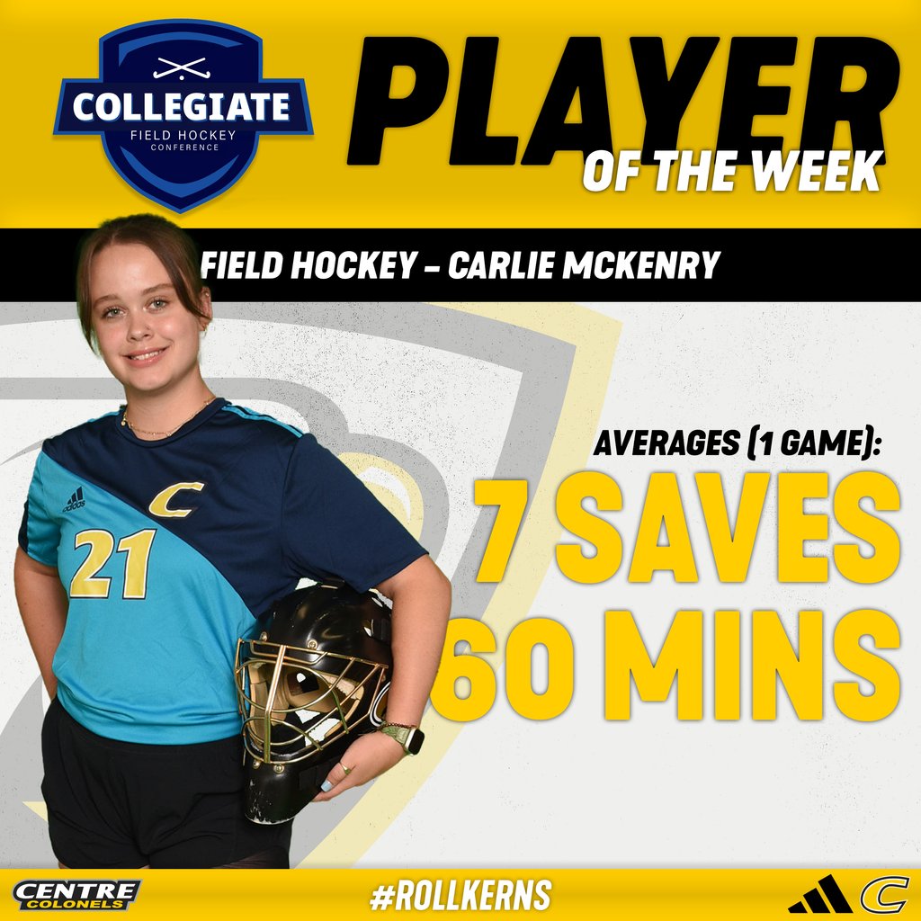 🏑 | <a href="/CentreFH/">Centre Field Hockey</a>'s Carlie McKenry brings home the Colonels' first CFHC Defensive Player of the Week honor! #RollKerns

centrecolonels.com/news/2024/9/9/…