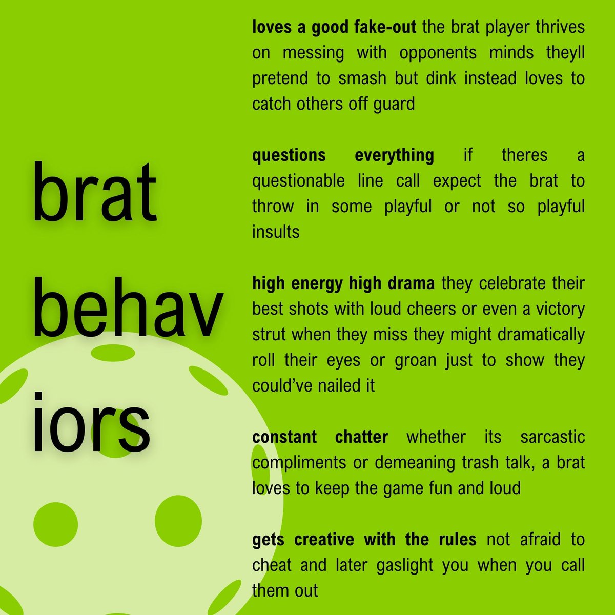 NilBeyond's tweet photo. Pickleball #Brat: βThat line call was WRONG!β π€ vs. Pickleball #Demure: βOh, what a lovely rally.β π Which player do you relate to?
#PickleForPay #Pickleball #BratVsDemure https://t.co/cThqlgIv3Y