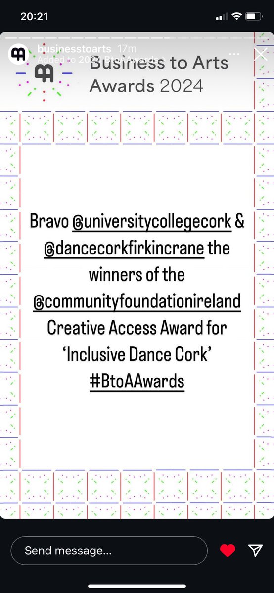 Theatre UCC (@theatreucc) on Twitter photo We Won! With our partners @DanceCorkFC & #InclusiveDanceCork - thanks all esp supporters <a href="/Access_UCC/">Access UCC</a> <a href="/CPDUCC/">Microcreds and CPD courses at UCC</a> <a href="/CommunityFound/">Community Foundation Ireland</a> <a href="/UCC/">UCC Ireland</a> We Won! With our partners @DanceCorkFC & #InclusiveDanceCork - thanks all esp supporters <a href="/Access_UCC/">Access UCC</a> <a href="/CPDUCC/">Microcreds and CPD courses at UCC</a> <a href="/CommunityFound/">Community Foundation Ireland</a> <a href="/UCC/">UCC Ireland</a>