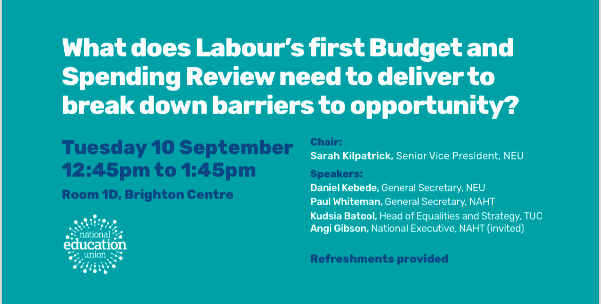 rob kelsall (@rob_kelsall) on Twitter photo At <a href="/The_TUC/">Trades Union Congress</a> Congress ? Don’t miss the <a href="/NAHTnews/">NAHT</a> <a href="/NEUnion/">National Education Union</a> joint fringe tomorrow lunchtime with <a href="/DanielKebedeNEU/">Daniel Kebede</a> <a href="/PaulWhiteman6/">Paul Whiteman</a> <a href="/CookieBaloo/">Kudsia Batool</a> 👇 At <a href="/The_TUC/">Trades Union Congress</a> Congress ? Don’t miss the <a href="/NAHTnews/">NAHT</a> <a href="/NEUnion/">National Education Union</a> joint fringe tomorrow lunchtime with <a href="/DanielKebedeNEU/">Daniel Kebede</a> <a href="/PaulWhiteman6/">Paul Whiteman</a> <a href="/CookieBaloo/">Kudsia Batool</a> 👇