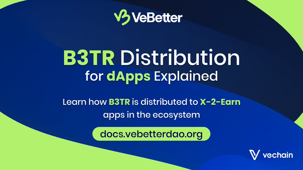 Are you a developer looking for an ecosystem with incentives that promote usage and retention? The VeBetterDAO is calling you!

Learn how our DAO distributes B3TR to X-2-Earn apps to reward and incentivize sustainable actions. 👇

docs.vebetterdao.org/x2earn-allocat…