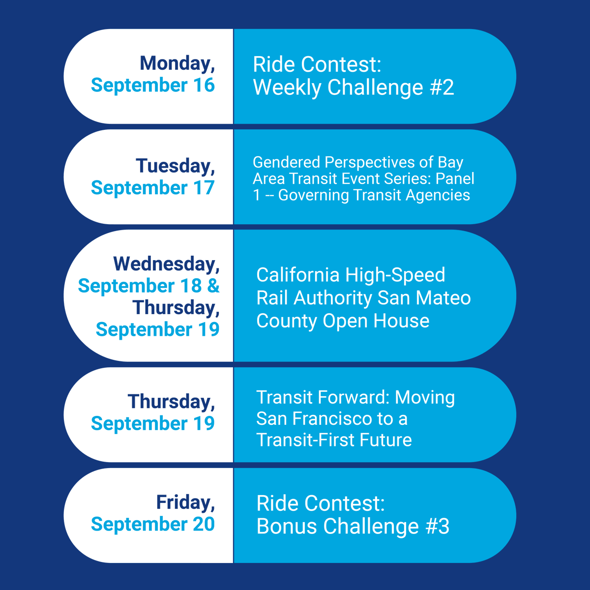 SpareTheAir's tweet image. Celebrate Transit Month at some of these events popping up around the Bay. Interested? Plan your trip on transit to get there: bit.ly/3TrudrM

#TransitMonth #SparetheAir #BayArea