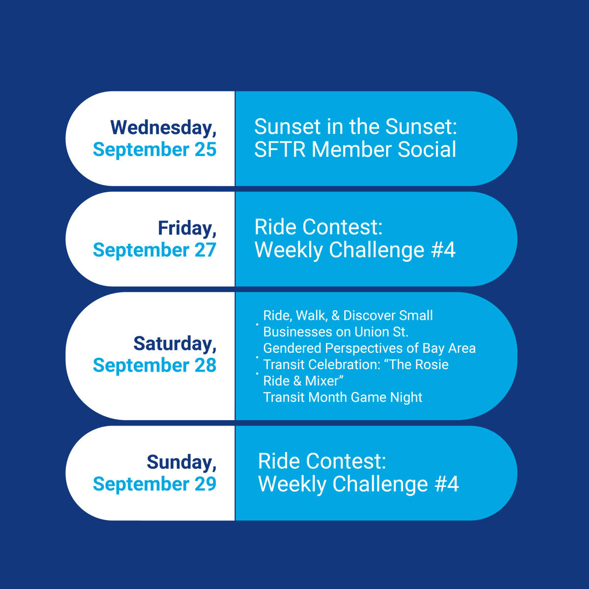 SpareTheAir's tweet image. Celebrate Transit Month at some of these events popping up around the Bay. Interested? Plan your trip on transit to get there: bit.ly/3TrudrM

#TransitMonth #SparetheAir #BayArea