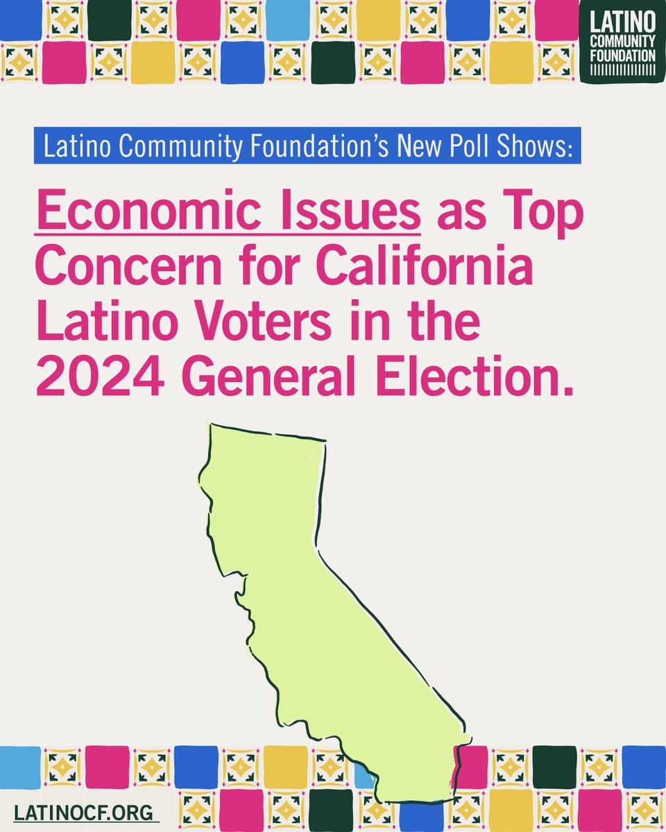 Latino Community Fdn (@latinocommfdn) on Twitter photo LCF is dedicated to promoting and cultivating Latino voter engagement. 🗳️
Given that a quarter of all Latino eligible voters reside in CA, we partnered with <a href="/BSPresearch/">BSPresearch</a> to conduct a poll to explore the thoughts and concerns of Latino voters.
🔗bit.ly/CAlatinovoterp… LCF is dedicated to promoting and cultivating Latino voter engagement. 🗳️
Given that a quarter of all Latino eligible voters reside in CA, we partnered with <a href="/BSPresearch/">BSPresearch</a> to conduct a poll to explore the thoughts and concerns of Latino voters.
🔗bit.ly/CAlatinovoterp…