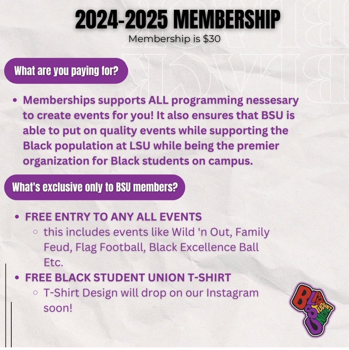 LSU Black Student Union tweet media