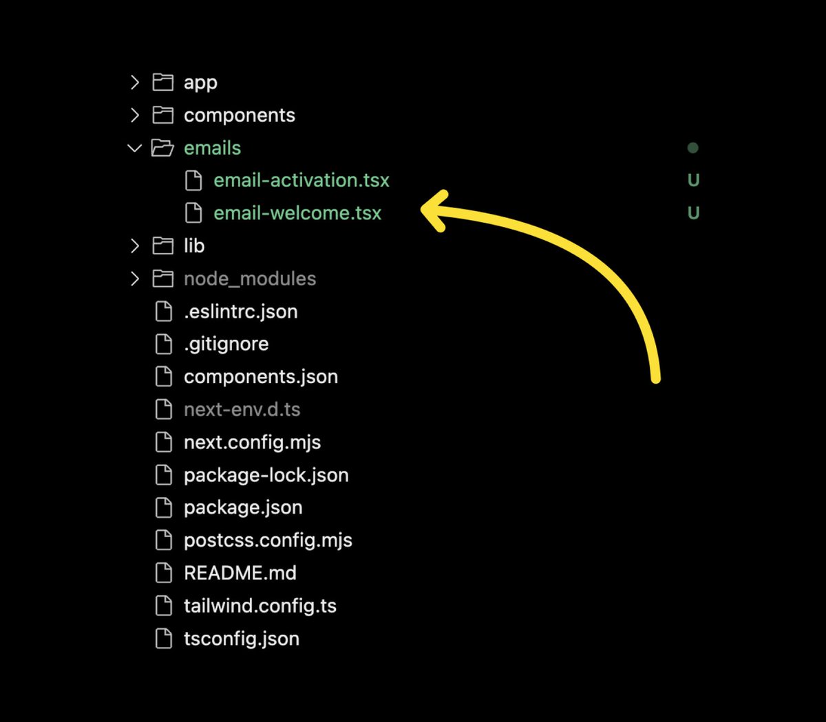 shadcn's tweet image. A key advantage of @resend's react-email is that emails are just components, which means we can add them just like any other.

Imagine running a single command to set up a full dashboard, auth &amp;amp; emails:

npx shadcn init dash-01 auth-02 email-welcome...

This is where we're going.