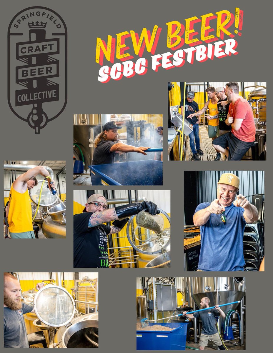 RELEASING FRIDAY!!

Your local Springfield, MO Breweries came together &amp; brewed a Festbier! 🍻⁠
⁠
The flavor profile is malt-forward with notes of toasted bread, caramel, &amp; a slight sweetness, balanced by a subtle hop bitterness that prevents it from being too heavy or sweet.⁠
