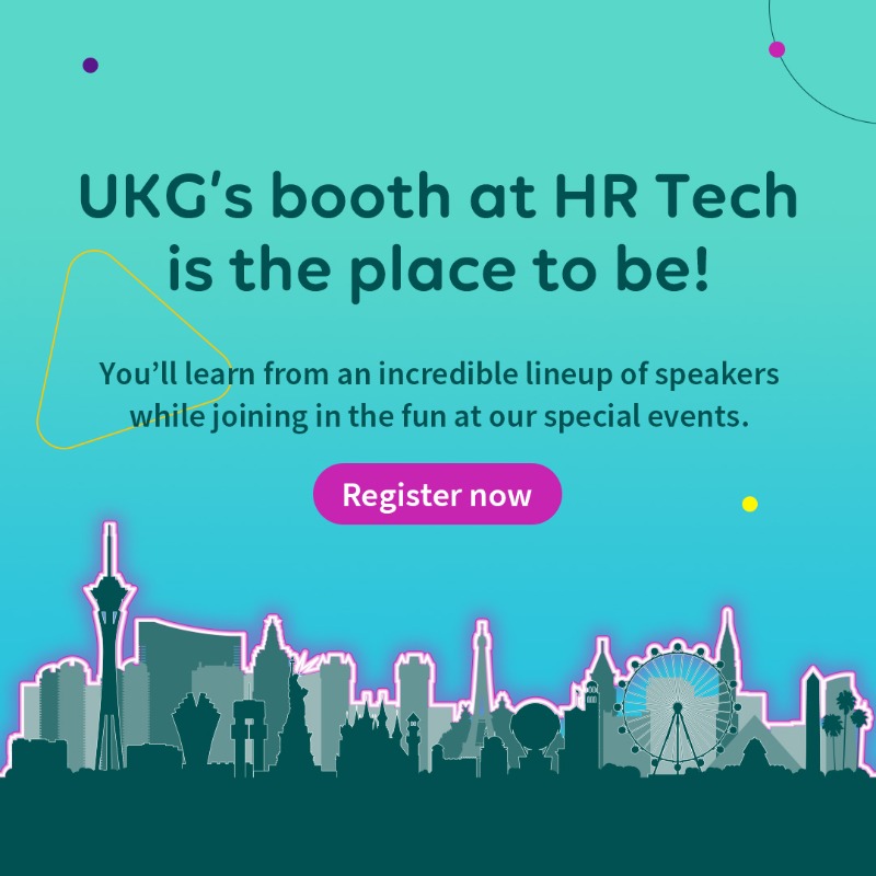 UKGInc's tweet photo. We can’t wait to connect with you at the year’s #HRTechConf, where we’re spotlighting solutions for engaging and retaining your frontline workers. 

Visit us at UKG booth #8500! 

#WeAreUKG