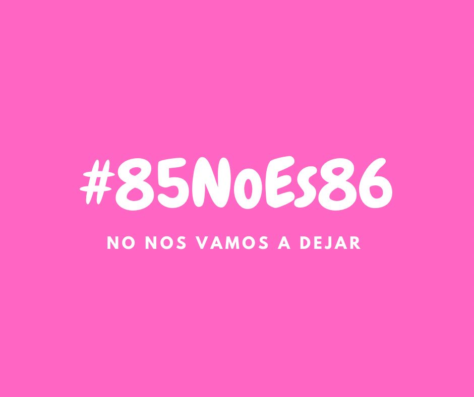 SocCivilMx's tweet photo. VAMOS CON: 

#85NoEs86 

Necesitamos de ti.  

¡Gracias!