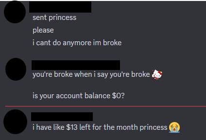 Erina2D's tweet photo. i couldn't care less about his fxcking $13 spare change but do I still make him send it just so he's at *𝒛𝒆𝒓𝒐* for me? <33 

( also – ❤️🔁 n' dm for my private discord if you're jealous ) https://t.co/MlexTNHYvX