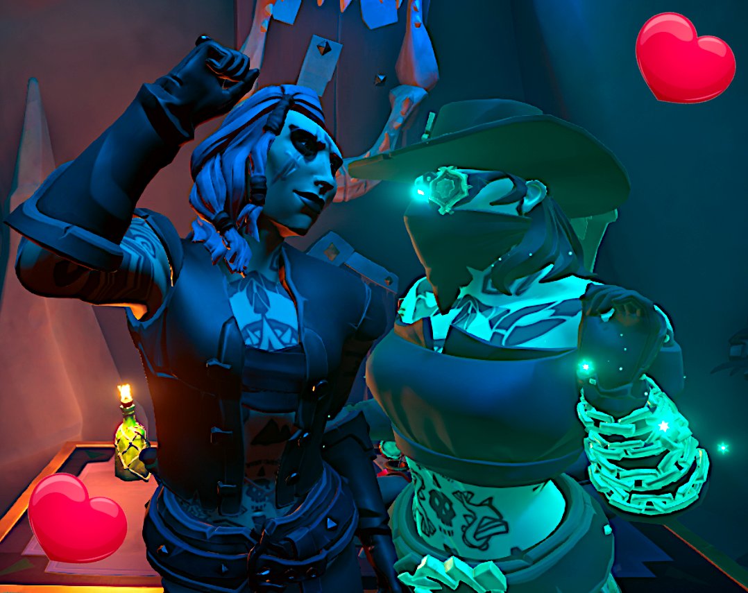 sazumikai's tweet photo. Friends are everything in Sea of Thieves because everyone else is just a crew waiting to be taken over and sunk. #Reapers #SeaOfThieves #Dontbeabsurd https://t.co/R0qUA9fESW