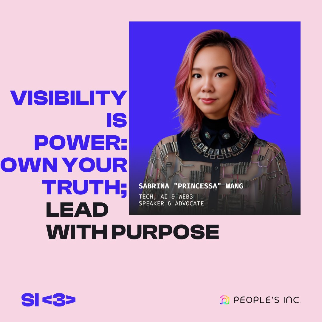 SI3 (@si3_ecosystem) on Twitter photo Meet <a href="/sabrinasg/">Sabrina 'Princessa' Wang</a>. She is creating her reality through her leadership and authentic voice as an emerging tech entrepreneur.
Hear her strategies for driving visibility for your personal brand at our 'Be SI'n' virtual event this Thursday at 3.30 pm UTC:
๐
si3.space Meet <a href="/sabrinasg/">Sabrina 'Princessa' Wang</a>. She is creating her reality through her leadership and authentic voice as an emerging tech entrepreneur.
Hear her strategies for driving visibility for your personal brand at our 'Be SI'n' virtual event this Thursday at 3.30 pm UTC:
๐
si3.space