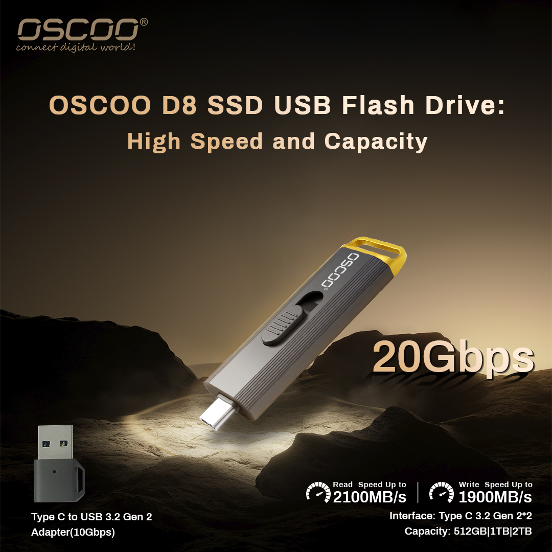 LindaOscoo's tweet image. HAPPY New Week to all of you! ^-^

OSCOO D8： Dominate with 20Gbps speed
—unmatched performance, unstoppable storage

Good choice to increase your product line to meet with the external storage market lol

#oscoo #highspeedssd #usbflashdrive #20gbps