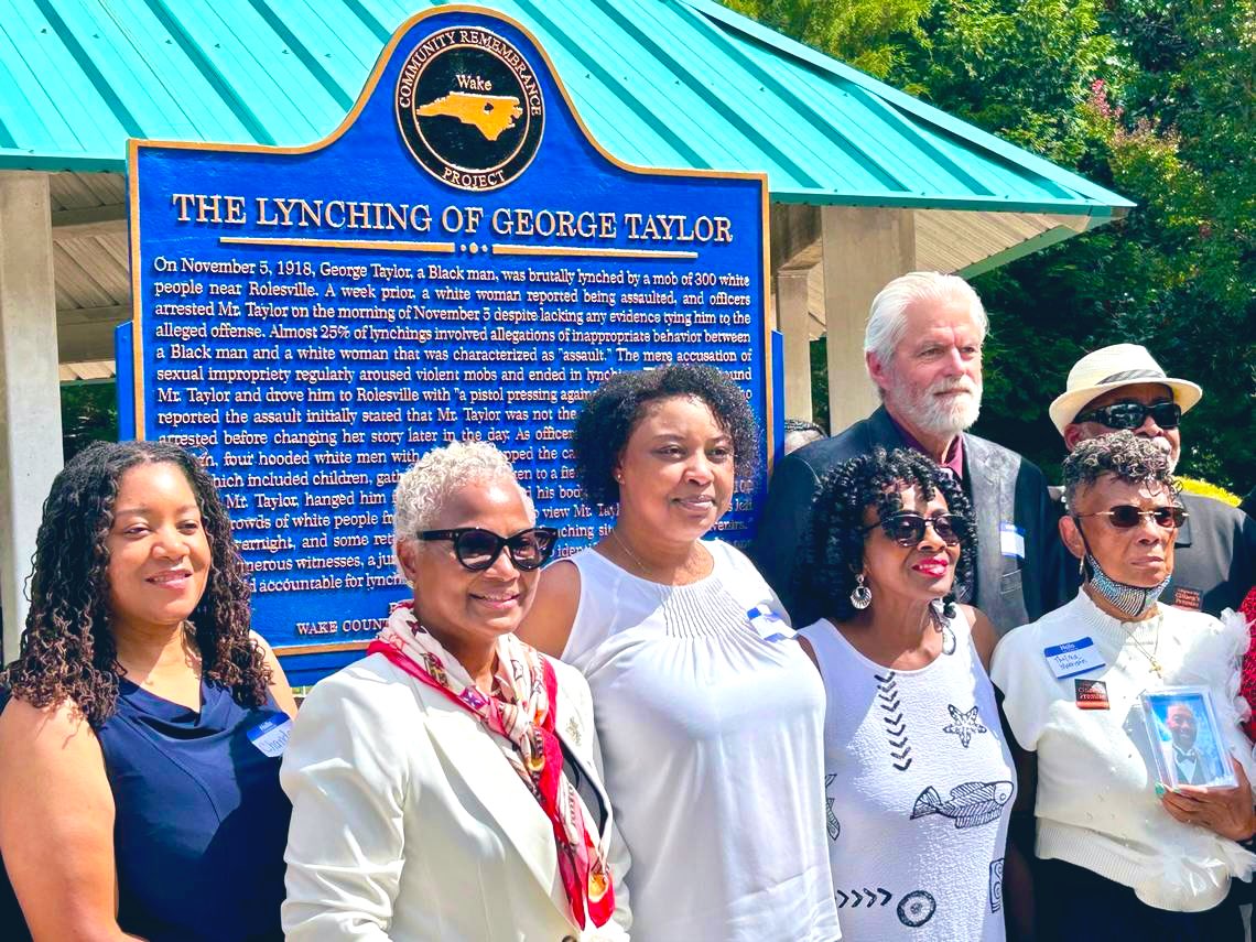 The Way Out is Back Through | Podcast (@backthroughpod) on Twitter photo On Saturday, <a href="/RolesvilleNC/">Town of Rolesville</a> , acknowledged the 1918 lynching of George Taylor. Over 100 people attended the historical marker dedication, marking years of effort by the Wake County Community Remembrance Coalition with <a href="/eji_org/">Equal Justice Initiative</a> , and many others.
Visit waketruth.org On Saturday, <a href="/RolesvilleNC/">Town of Rolesville</a> , acknowledged the 1918 lynching of George Taylor. Over 100 people attended the historical marker dedication, marking years of effort by the Wake County Community Remembrance Coalition with <a href="/eji_org/">Equal Justice Initiative</a> , and many others.
Visit waketruth.org