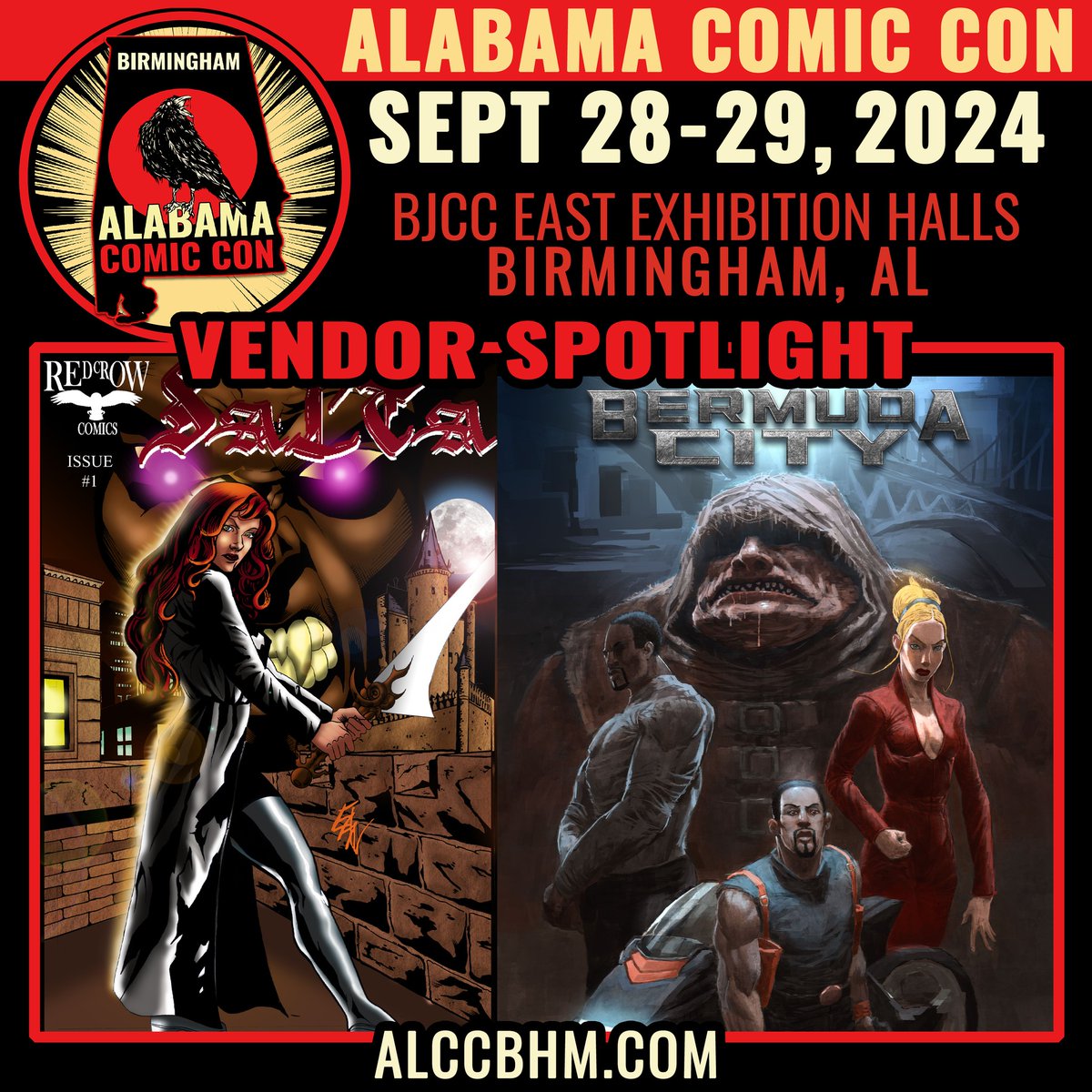 SaltaComic's tweet image. We'll be there! 🦸‍♀️redcrowcomics.com #comiccon #alabamacomiccon #comiccons #comiccon2024 #indiecomics #redcrowcomics #bermudacitycomic #saltacomic #comicverse #comiclovers #comicbookday #comicbooktalk #comicbookartist #artist #poster #posters #illustration #promotions #comic
