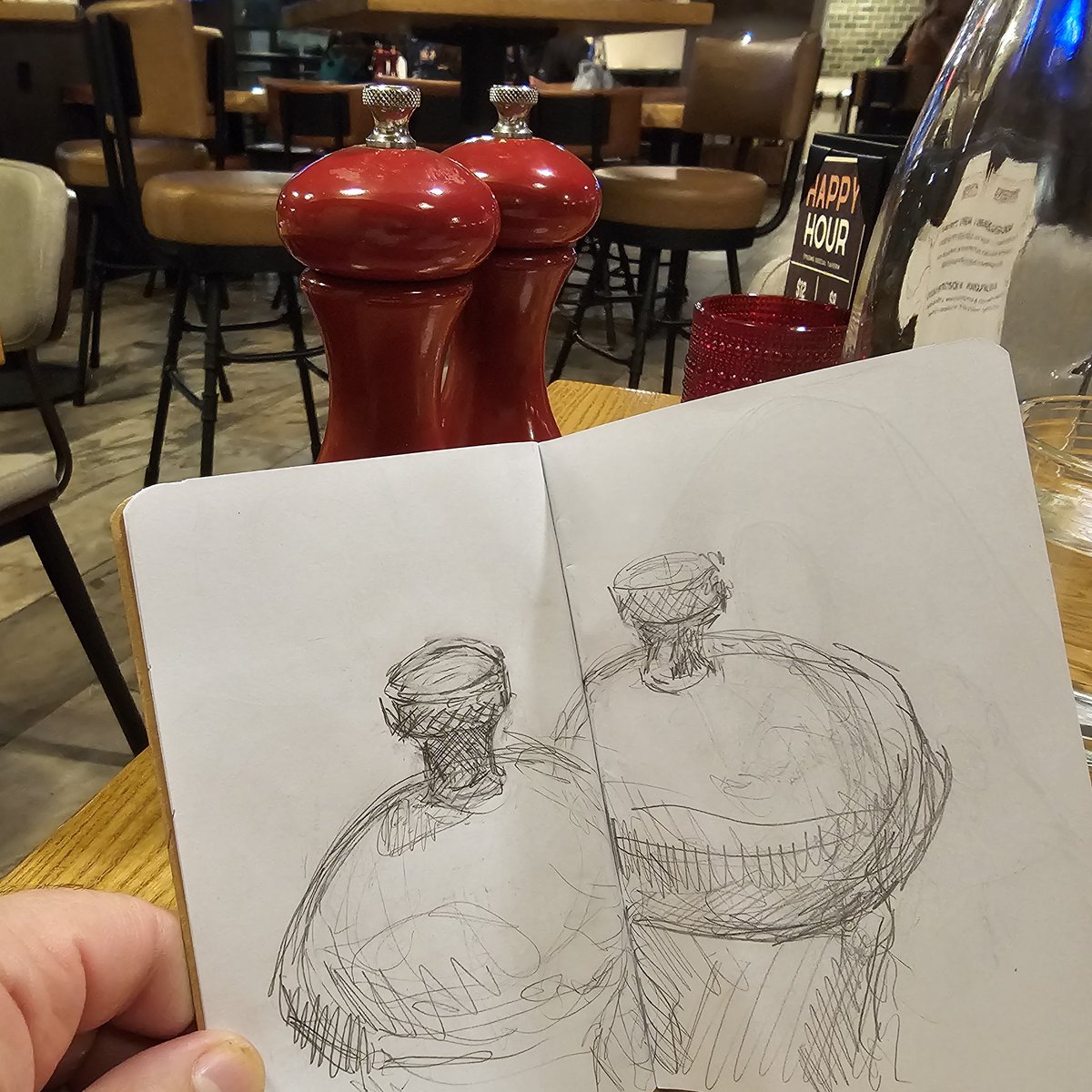 Sometimes I wonder if the impressionist had to dodge salt and pepper shakers. The struggle is real.