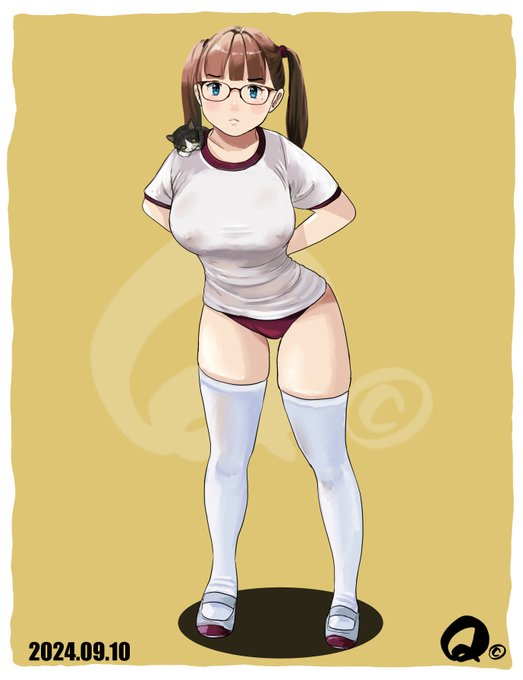 9/10㊋のモカちゃん 体操服を背中でギュっとするやつ😏