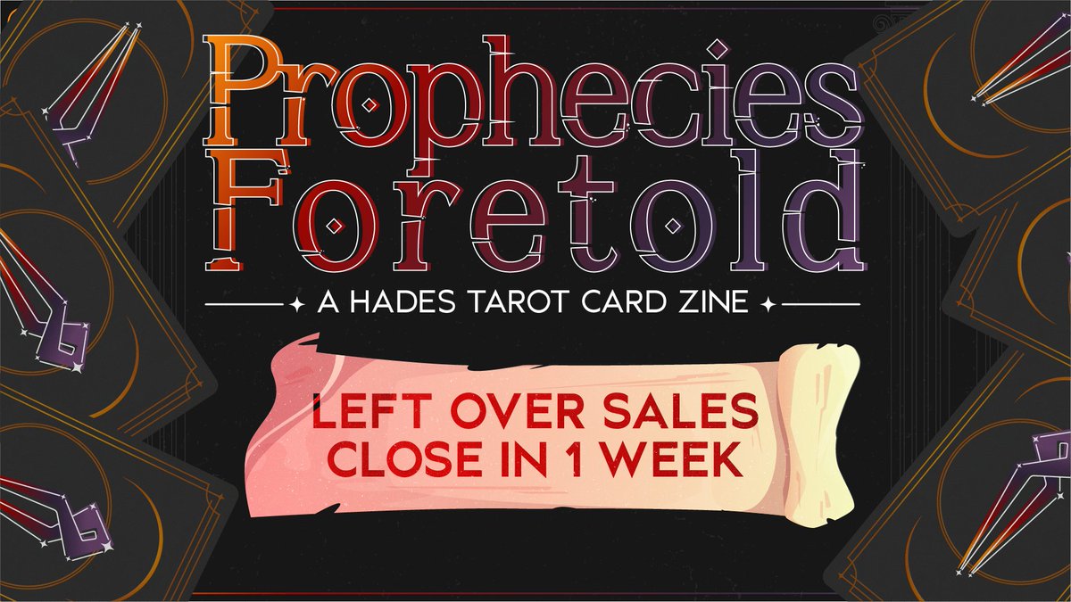 ♢Leftover sales♢

Less than a week left of our leftover sale! We've got plenty of merch to go with your new deck! Be sure to fulfill the prophecy and purchase some merch before the time runs out!