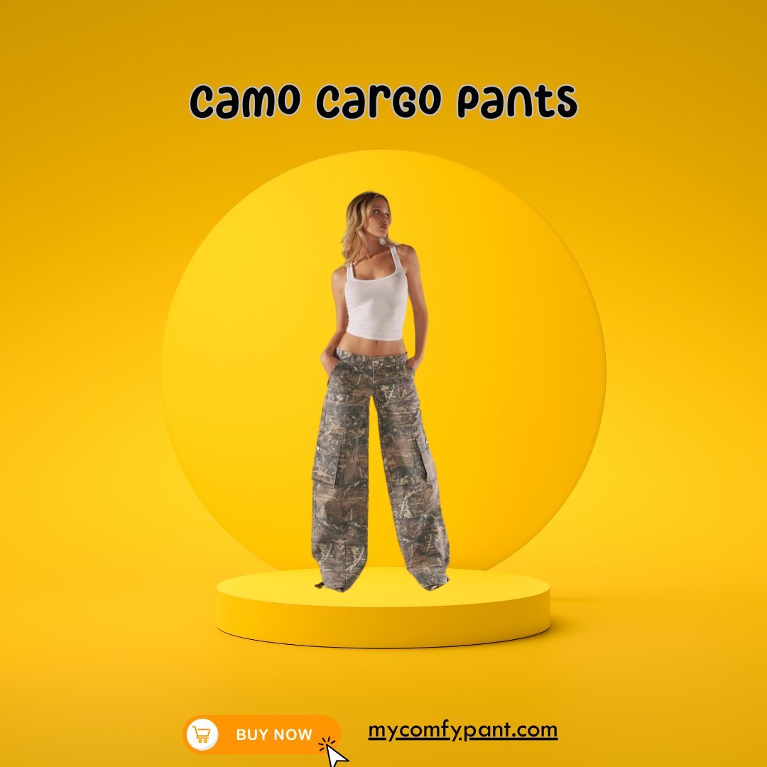 ShopComfyPant's tweet photo. Step up your street style with our Camo Cargo Pants! 🏞️👖 These versatile pants combine classic camouflage with functional cargo pockets, perfect for an on-the-go lifestyle. 
Shop Now: https://t.co/rNhYHOHCOn
#CamoCargoPants #StreetStyle #FunctionalFashion https://t.co/mOmy5sQ00x