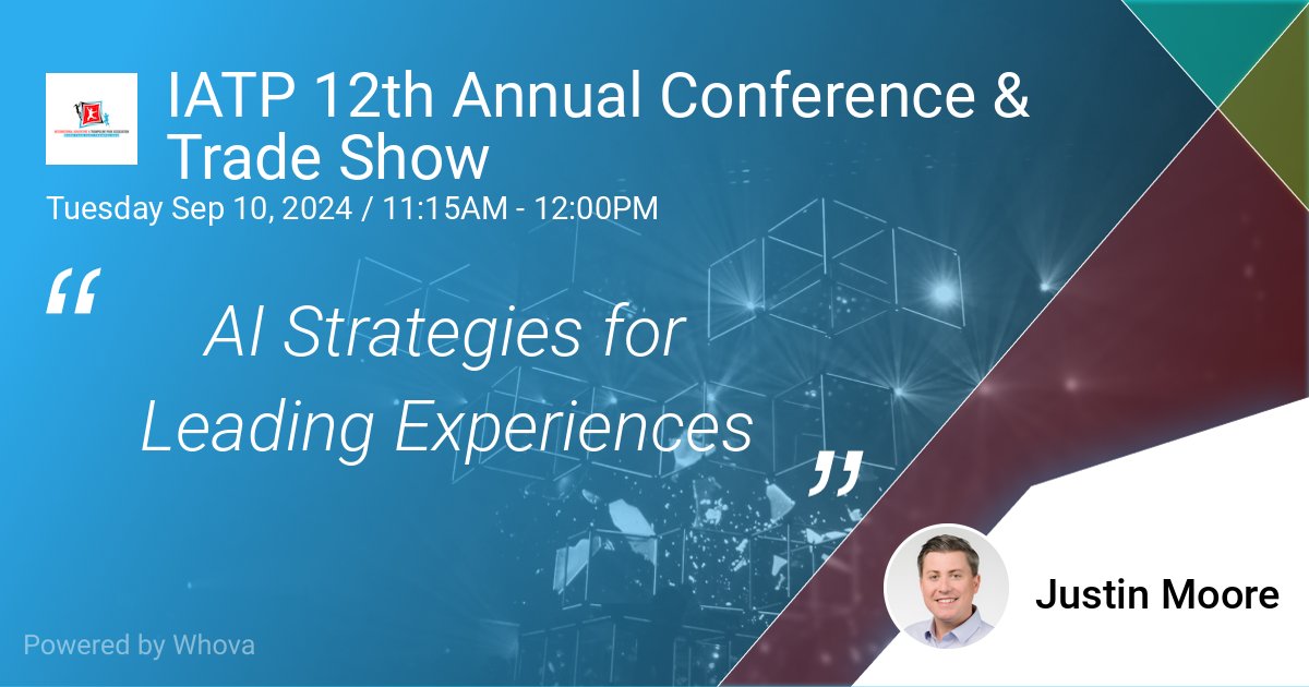 Excited to announce that our Senior Sales Exec, Justin Moore, will speak at the <a href="/IATP_Trampoline/">IATP</a>'s 12th Annual Conference on Sept 10th, 11:15 AM!

Don’t miss his session on #AI chat &amp; how it enhances visitor experiences &amp; operational efficiency: indooradventureparks.org/event-5671528