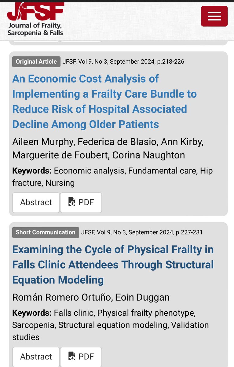 LaterLifeTrain's tweet image. Some really interesting articles in this months jfsf.eu/Issue.php?issu… #JFSF 🤔😊 @OlderTrialsProf @DeborahJehu @FinneganSusanne @sarahdebiase @chrishurst99 @AvanSayer  @Corinanaughton1 :) #BEPOP #FallsBundle #Frailty #FallsClinic @AGILECSP @YoungGeris @thecsp @SPSP_AcuteAdult