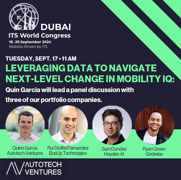 Autotech Ventures (@autotechvc) on Twitter photo We are just one week until <a href="/ITS_Congresses/">ITS Congresses</a> - Dubai. We're excited to connect with investors and founders from around the globe and engage in meaningful conversations about sustainability, smart mobility, and the latest technology. We are just one week until <a href="/ITS_Congresses/">ITS Congresses</a> - Dubai. We're excited to connect with investors and founders from around the globe and engage in meaningful conversations about sustainability, smart mobility, and the latest technology.