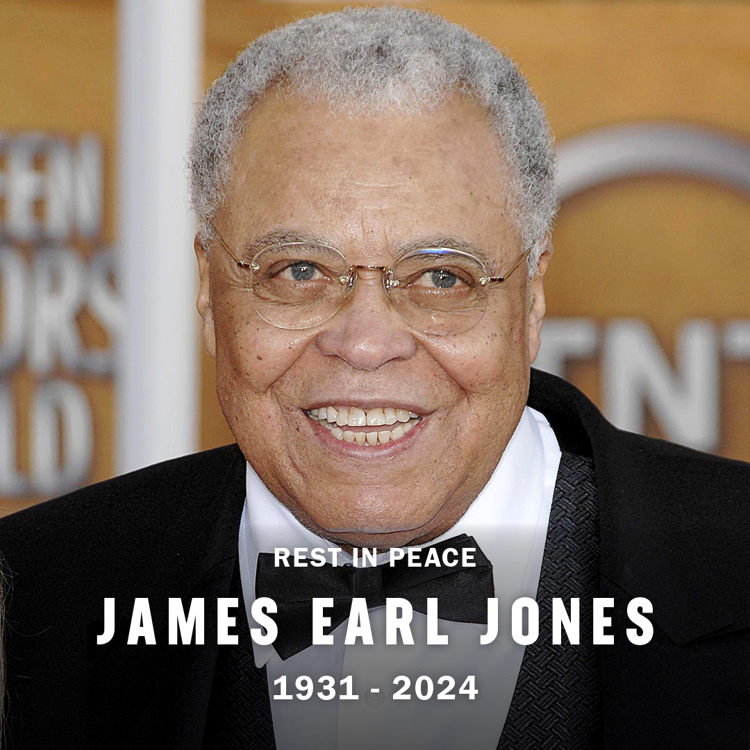 RottenTomatoes's tweet photo. James Earl Jones, who starred in Field Of Dreams, Star Wars, The Lion King, and more, has sadly passed away at 93.

Rest in peace. https://t.co/vWoMRTbOJR