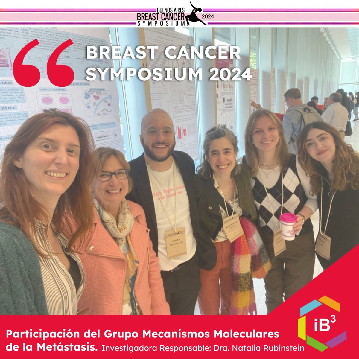 Del 3 al 6 de septiembre se celebró la segunda edición del Buenos Aires Breast Cancer Symposium 🧬 que tuvo lugar en el IFIBYNE y contó con la participación del grupo de Mecanismos Moleculares de la Metástasis (<a href="/M3cancerLab/">M3Lab</a>), liderado por la Dra. Natalia Rubinstein (<a href="/tomaydale/">#NiUnaMenos💚🧡</a>).