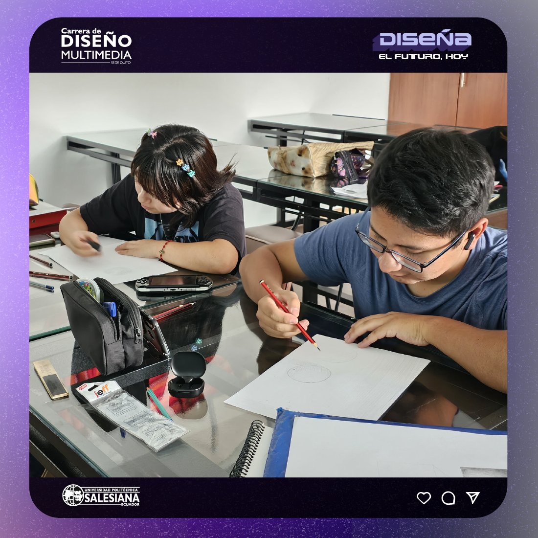 DMultimediaUPSQ's tweet photo. 🎨✨ ¡Increíble experiencia en el Taller de Dibujo Creativo! 🚀 Desarrollamos habilidades con dinámicas interactivas y exploramos nuevas herramientas. No importa tu nivel, el talento se construye con disciplina.

💫 #DibujoCreativo #LaSaleEsDiseño #UniversidadPolitécnicaSalesiana https://t.co/ZNMyG3FMT5