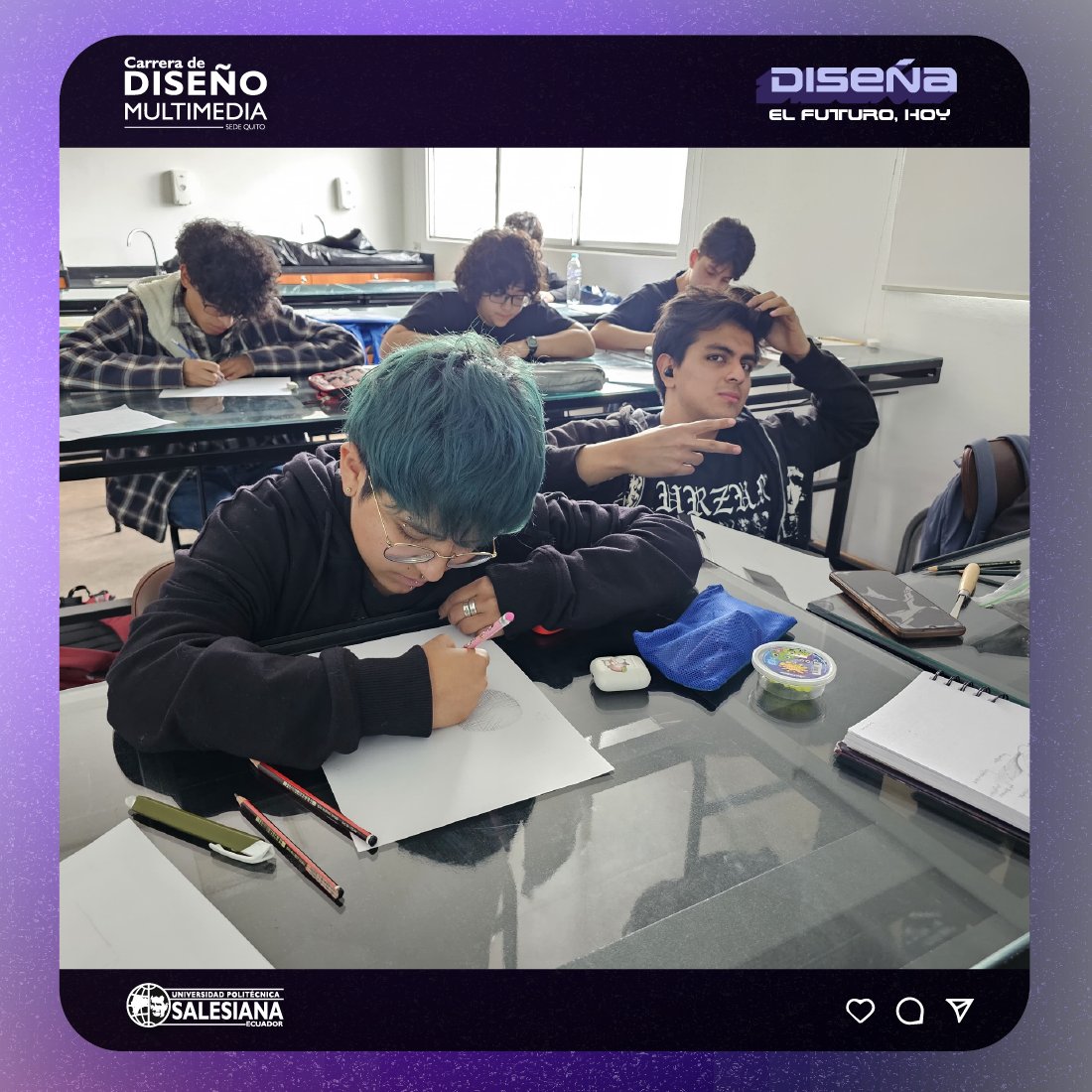 DMultimediaUPSQ's tweet photo. 🎨✨ ¡Increíble experiencia en el Taller de Dibujo Creativo! 🚀 Desarrollamos habilidades con dinámicas interactivas y exploramos nuevas herramientas. No importa tu nivel, el talento se construye con disciplina.

💫 #DibujoCreativo #LaSaleEsDiseño #UniversidadPolitécnicaSalesiana https://t.co/ZNMyG3FMT5