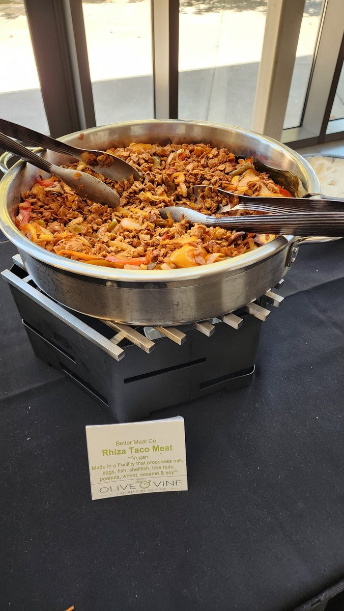 Mark_R_Marten's tweet photo. @ the Cultivated Meat & Alternative Protein Summit (iCAMP24). Just tried Riza Taco Meat, made from the filamentous fungus Neurospora crassa, by @BetterMeatCo. It was delicious! #fungi @UMBC_CBEE
@UMBC #umbcengineering https://t.co/vup9S3D6kb