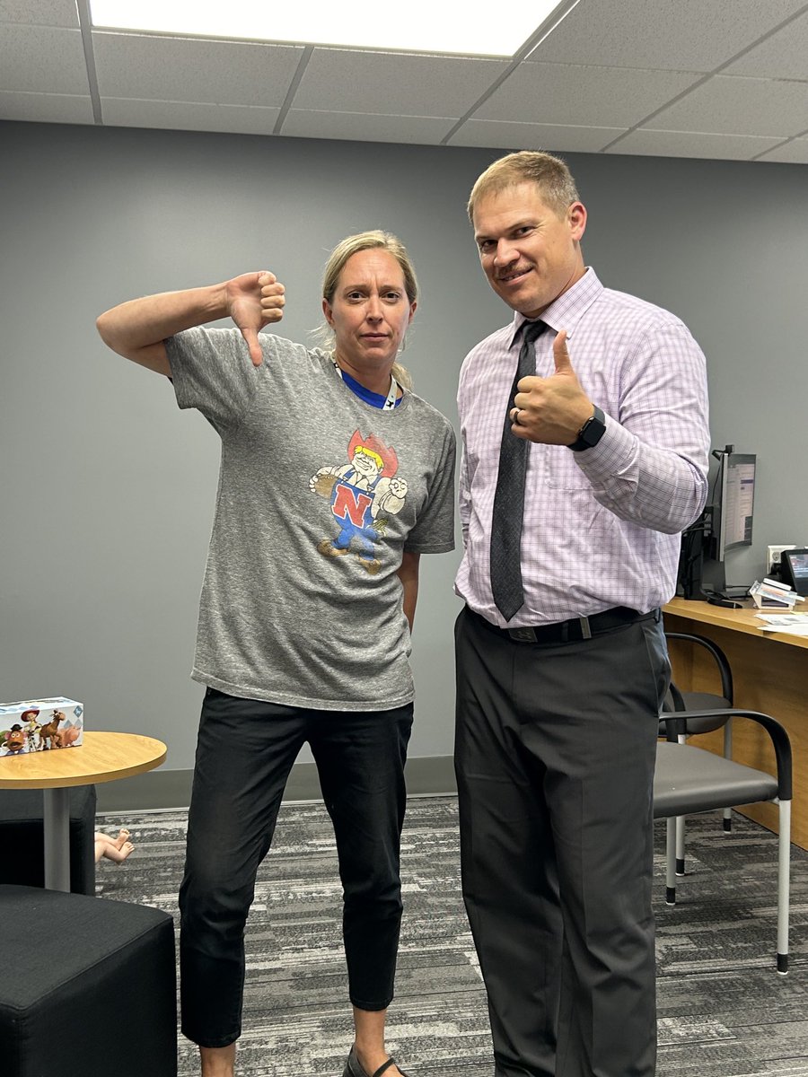 When the Huskers BEAT the Buffaloes… you lose a bet and have to wear a Husker shirt🌽🔴🏈. #gbr
