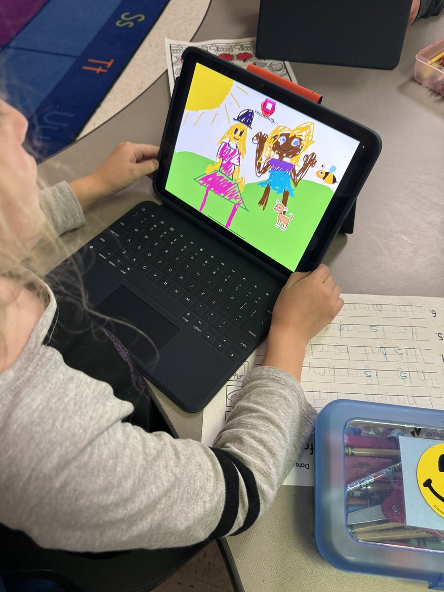 MrsEstes8's tweet image. 1st graders @HV_Vikings created amazing illustrations along with their voice telling what they did over the weekend using the Draw and Tell app. 👏🏼 #LisdPowerfulProduction