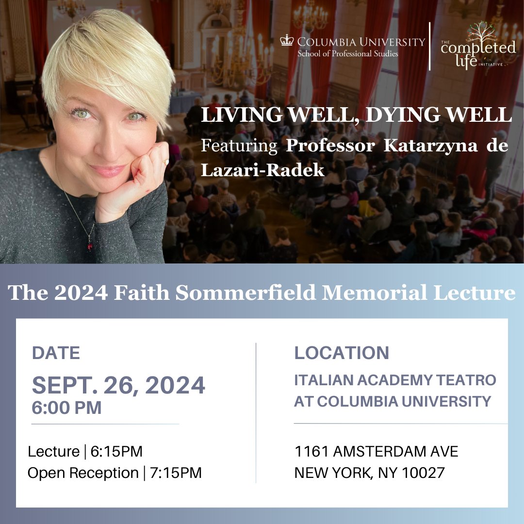 Join us on September 26th at Columbia University for the 2nd Annual Faith Sommerfield Memorial Lecture. Our keynote speaker this year is Professor Katarzyna de Lazari-Radek, whose expertise is on utilitarianism and notions of what it means to live well.
eventbrite.com/e/faith-sommer…