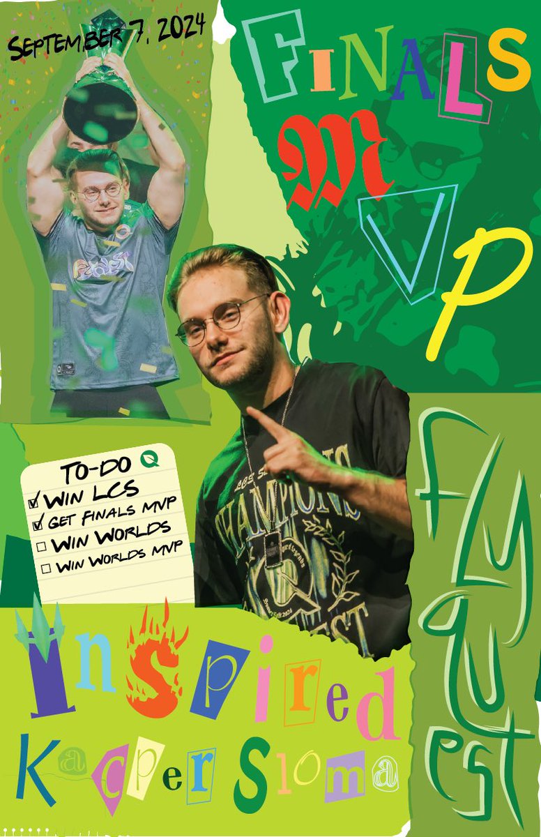 djubug's tweet image. made a chill and chaotic poster for really good player @Inspiredlol @FlyQuest #lcs ok