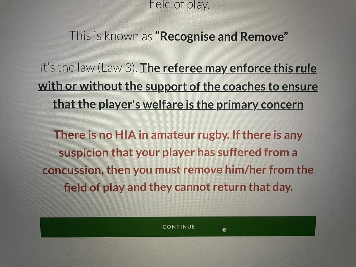 “What sentence do you say the most as a rugby referee?”