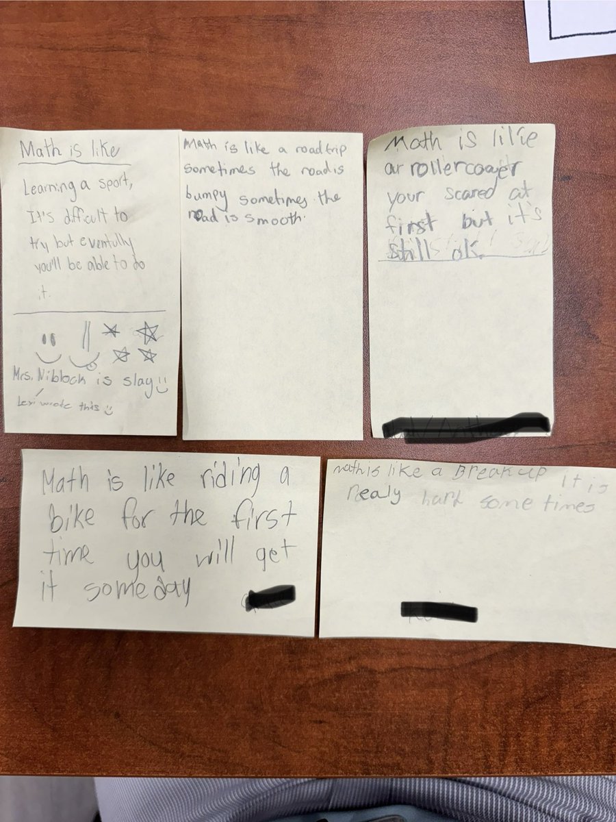 Ss today came up with some creative and funny sayings on “Math is like…” <a href="/stpatcatholic/">St. Patrick's</a>