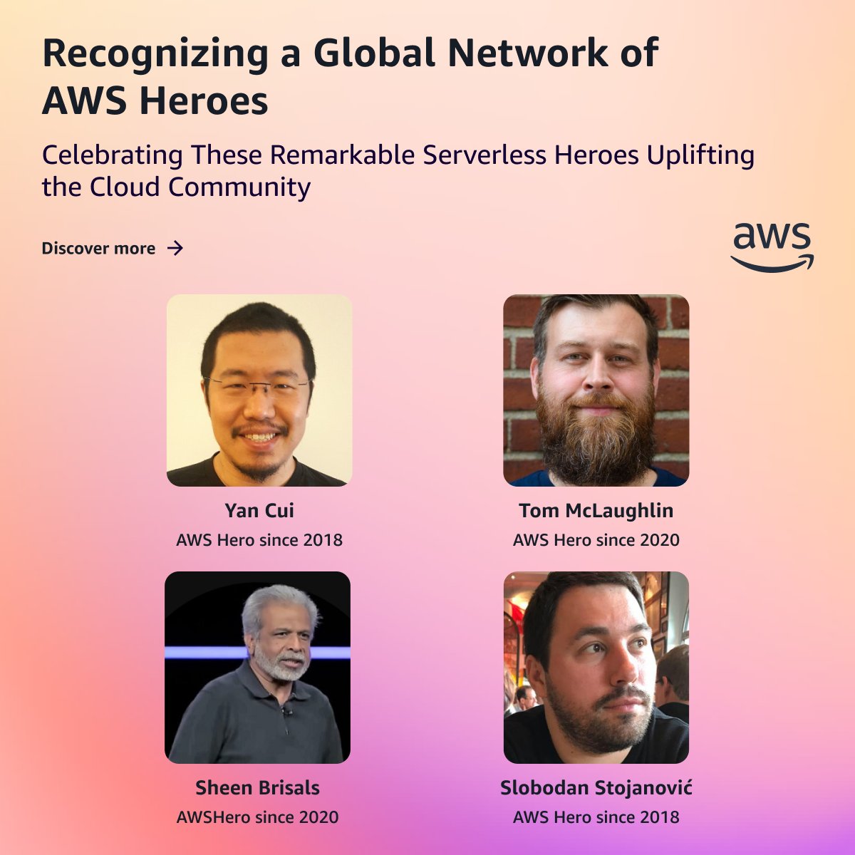 <a href="/sbarski/">Peter Sbarski</a> <a href="/ivlo11/">Ivonne Roberts - @ivlo11@awscommunity.social</a> <a href="/austencollins/">Austen Collins</a> <a href="/jeremy_daly/">Jeremy Daly</a> <a href="/kperreault95/">Kristi Perreault</a> <a href="/EllerbyBen/">BenEllerbyTech</a> <a href="/metaskills/">Ken Collins</a> <a href="/petehanssens/">Peter Hanssens is building solutions!</a> <a href="/astuyve/">AJ Stuyvenberg</a> <a href="/simalexan/">Aleksandar Simovic</a> <a href="/bianchiluca/">Luca Bianchi</a> <a href="/ben11kehoe/">Ben Kehoe</a> <a href="/brianleroux/">@brianleroux@indieweb.social 💙</a> <a href="/loige/">Luciano Mammino 𝕏 Node.js Design Patterns</a> <a href="/donkersgood/">Luc van Donkersgoed</a> <a href="/hide04241990/">Hidetoshi Matsui</a> <a href="/matthieunapoli/">Matthieu Napoli</a> <a href="/walmsles/">Michael Walmsley</a> <a href="/pzubkiewicz/">Paweł Zubkiewicz</a> 🎉 Join us in celebrating …