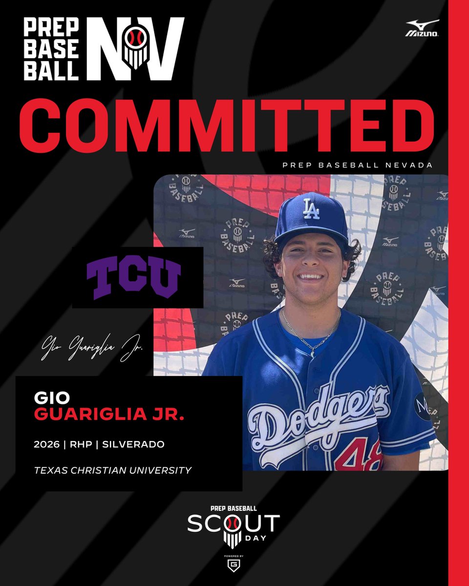 Prep Baseball Nevada (@prepbaseballnv) on Twitter photo ๐จ๐๐๐๐๐๐๐๐๐๐ ๐๐๐๐๐๐จ
'26 RHP Gio Guariglia Jr. (Silverado) has announced his commitment to Texas Christian University.
Guariglia impressed at the <a href="/DodgersScout/">Dodgers Elite Scout Team</a> Scout Day in August, running his FB up to 94.6mph.
๐ค loom.ly/O6pdAEk | <a href="/JrGuariglia/">Giovanni Jr Guariglia</a> ๐จ๐๐๐๐๐๐๐๐๐๐ ๐๐๐๐๐๐จ
'26 RHP Gio Guariglia Jr. (Silverado) has announced his commitment to Texas Christian University.
Guariglia impressed at the <a href="/DodgersScout/">Dodgers Elite Scout Team</a> Scout Day in August, running his FB up to 94.6mph.
๐ค loom.ly/O6pdAEk | <a href="/JrGuariglia/">Giovanni Jr Guariglia</a>