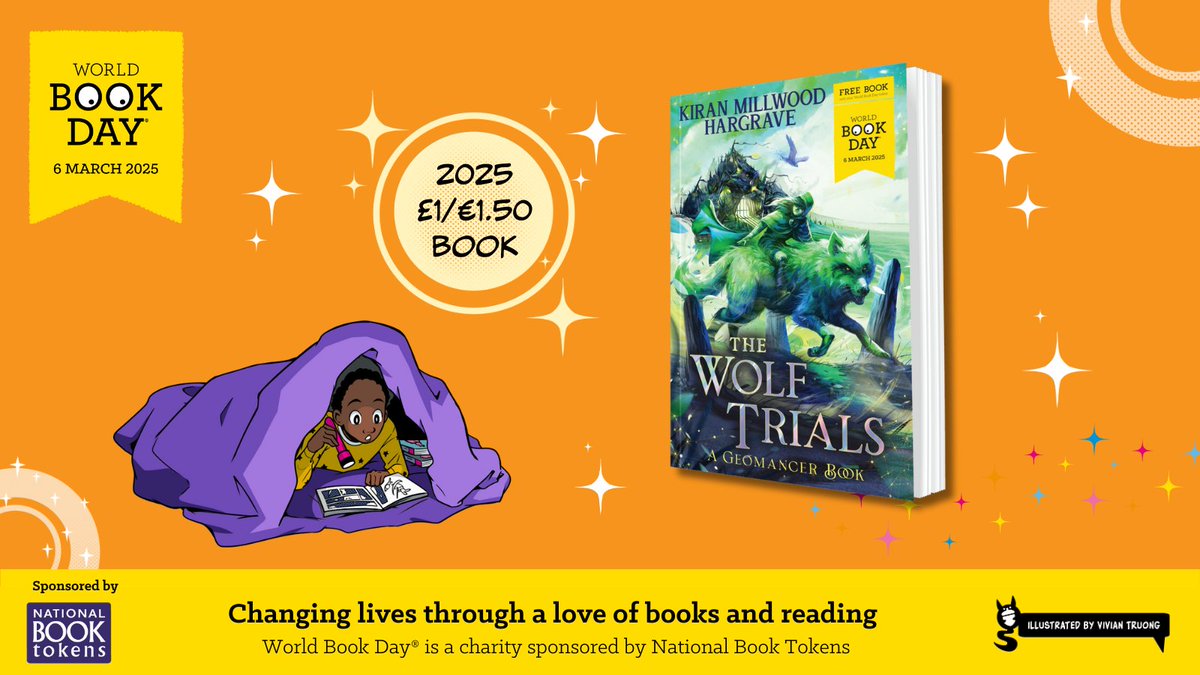 Our next book for fluent readers is The Wolf Trials: A Geomancer Book – a thrilling new adventure from the epic Geomancer trilogy by Kiran Millwood Hargrave, illustrated by Manuel Šumberac 🐺

➡️ worldbookday.com/book/the-wolf-…