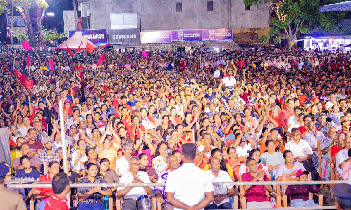 anuradisanayake's tweet photo. Joined the Tambuttegama Rally yesterday (09), part of our victory rally series. Your presence and support for the 2024 presidential election, which will steer our country towards a new renaissance and a vision of a "Thriving Nation, A beautiful Life," are truly commendable! https://t.co/eiNb8FmudI